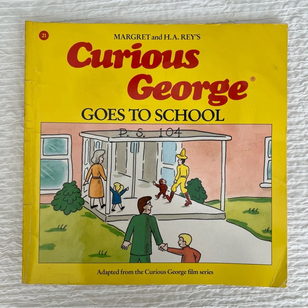 Curious George books bundle of 2 vintage children's books